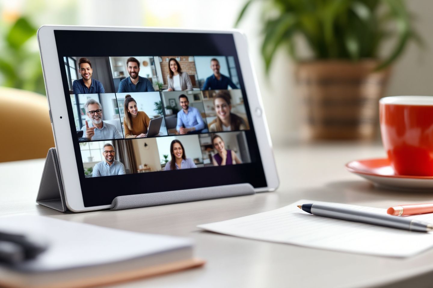 Online compliance session on iPad